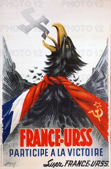 'Participate in the Victory', French Communist propaganda poster, 1944. Artist: Berliot