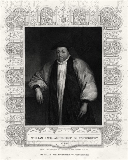 'William Laud, Archbishop of Canterbury', 19th century. Artist: Henry Thomas Ryall