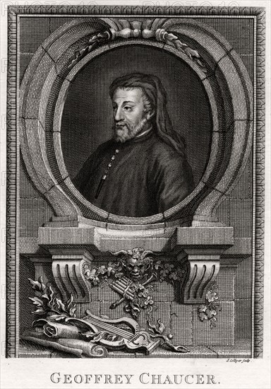 'Geoffrey Chaucer', 1774. Artist: J Collyer