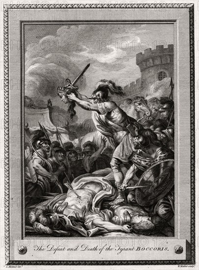 'The Defeat and Death of the Tyrant Boccoris', 1774. Artist: W Walker