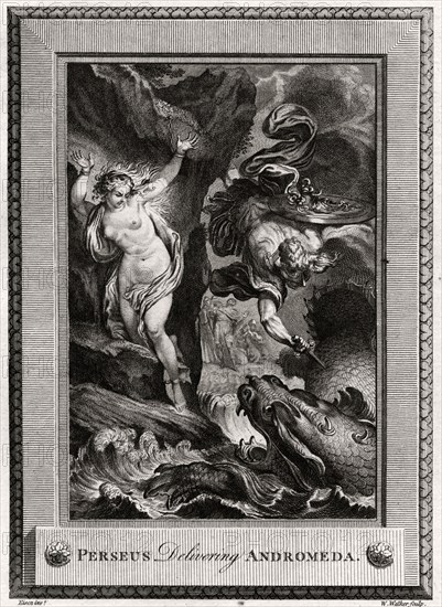 'Perseus Delivering Andromeda', 1775. Artist: W Walker