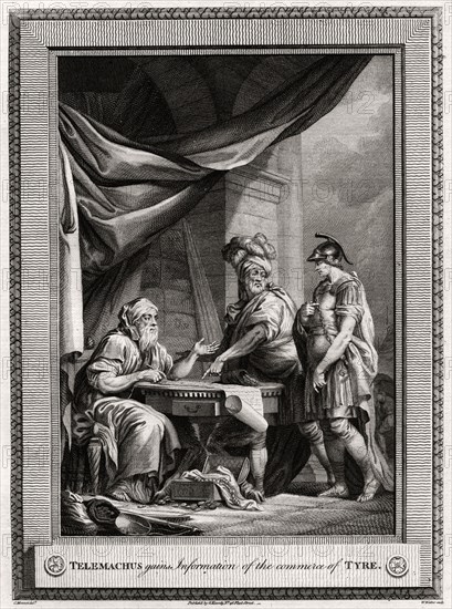 'Telemachus gains Information of the commerce of Tyre', 1775. Artist: W Walker