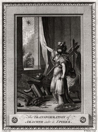 'The Transformation of Arachne into a Spider', 1775. Artist: W Walker