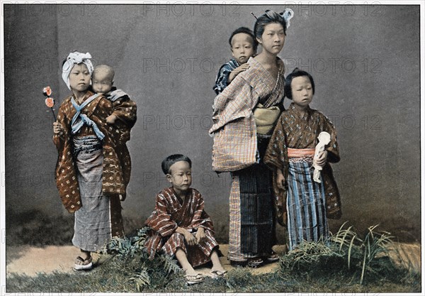 'A Group of Children', c1890. Artist: Unknown