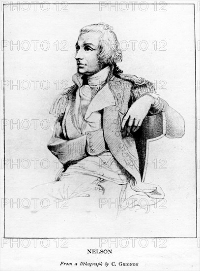 Horatio Nelson, 1st Viscount Nelson, English naval commander, 19th century. Artist: C Grignon