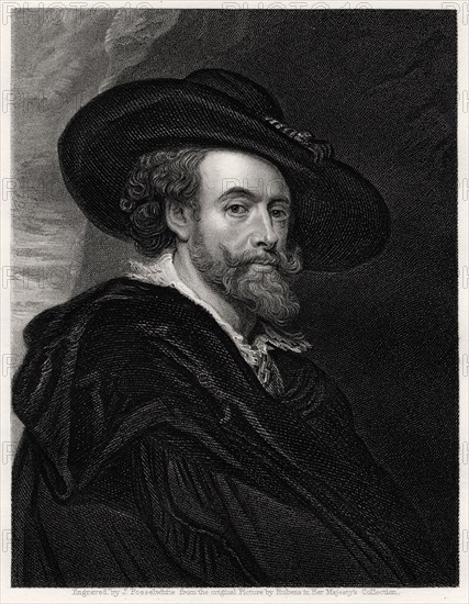 Peter Paul Rubens, Flemish artist, 19th century. Artist: James Posselwhite