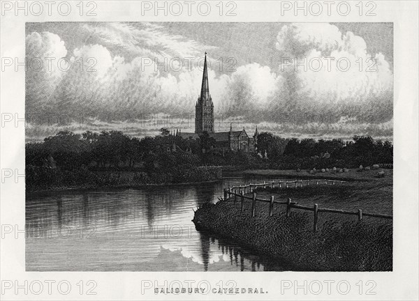 'Salisbury Cathedral', Wiltshire, England, 19th century. Artist: Unknown