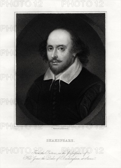 William Shakespeare, English playwright, 19th century.Artist: E Scriven