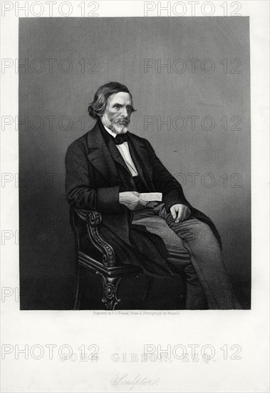 John Gibson, (1790-1866), British sculptor, c1880.Artist: DJ Pound