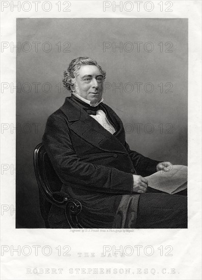 Robert Stephenson, English civil engineer, 1880. Artist: DJ Pound