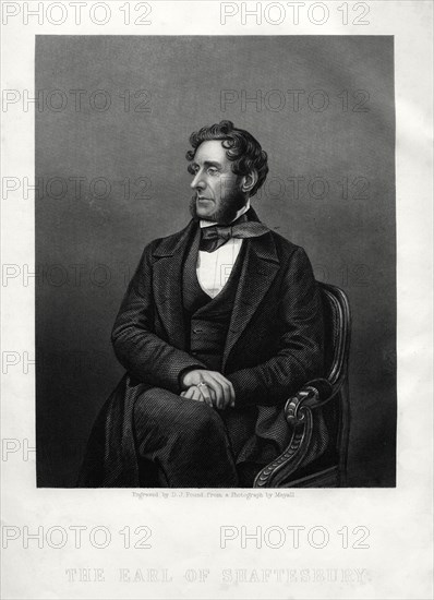 Anthony Ashley Cooper, 7th Earl of Shaftesbury, English philanthropist, c1880.Artist: DJ Pound