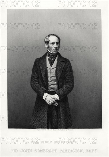 John Somerset Pakington, 1st Baron Hampton, English politician, c1880.Artist: DJ Pound