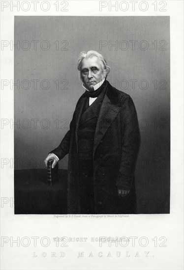 Thomas Babington Macaulay, British poet, historian and Whig politician, c1880.Artist: DJ Pound