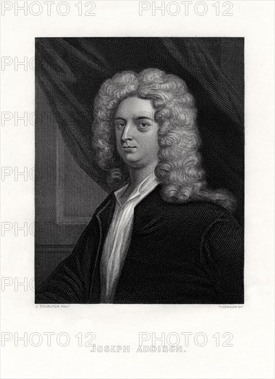 Joseph Addison, English politician and writer, 19th century.Artist: J Thurston