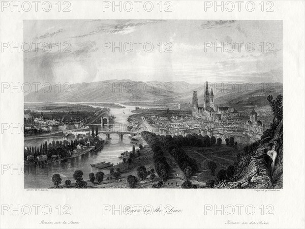 Rouen on the Seine, France, 1875. Artist: S Bradshaw