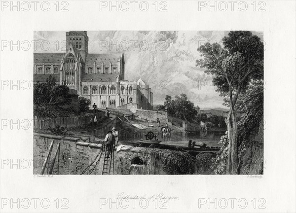 Glasgow Cathedral, Scotland, 19th century. Artist: J Horsburgh