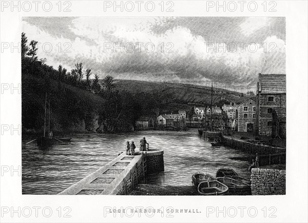 Looe Harbour, Cornwall, England, 1896. Artist: Unknown