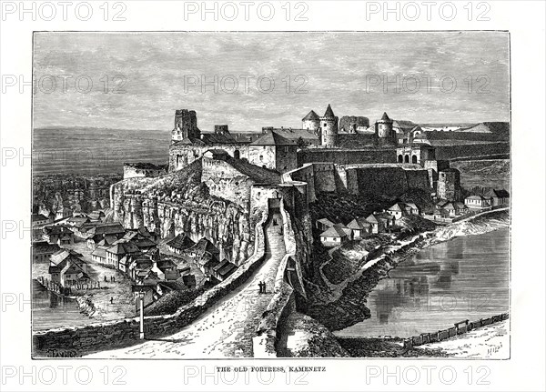 'The Old Fortress, Kamenetz', Ukraine, 1879. Artist: Hildibrand