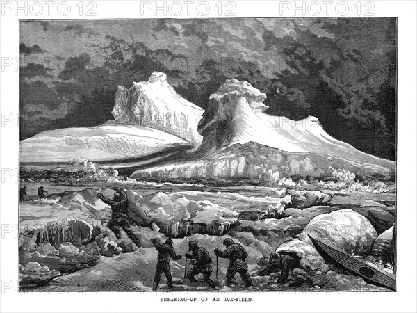 'Breaking-up of an Ice-Field', 1877. Artist: Unknown