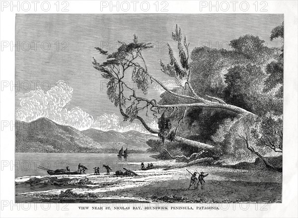 St Nicolas Bay, Brunswick Peninsula, Patagonia, 19th century. Artist: Unknown