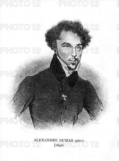 Alexandre Dumas the Elder, French novelist and playwright, 1840. Artist: Unknown