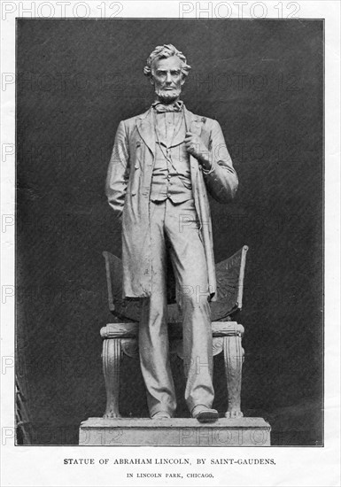 Statue of Abraham Lincoln, Lincoln Park, Chicago, 1887. Artist: Augustus Saint-Gaudens