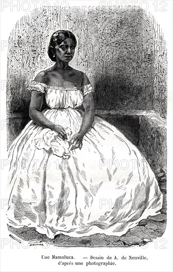 Une Mamaluca, Brazil, 19th century.Artist: A de Neuville