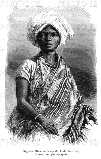 'Negresse Mina', Brazil, 19th century. Artist: A de Neuville