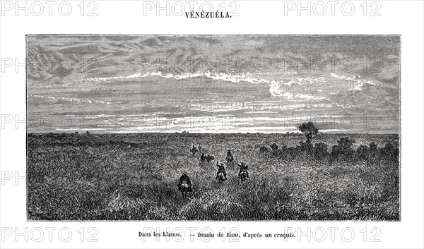 Los Llanos, Venezuela, 19th century. Artist: Edouard Riou