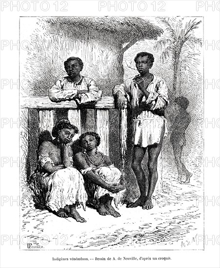 Indigenous people, Venezuela, 19th century. Artist: A de Neuville