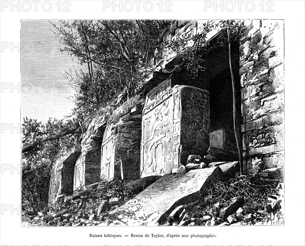 Toltec ruins, Mexico, 19th century. Artist: Taylor