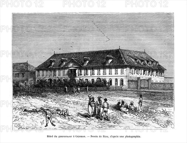 The Governor's House, Cayenne, French Guyana, South America, 19th century. Artist: Edouard Riou