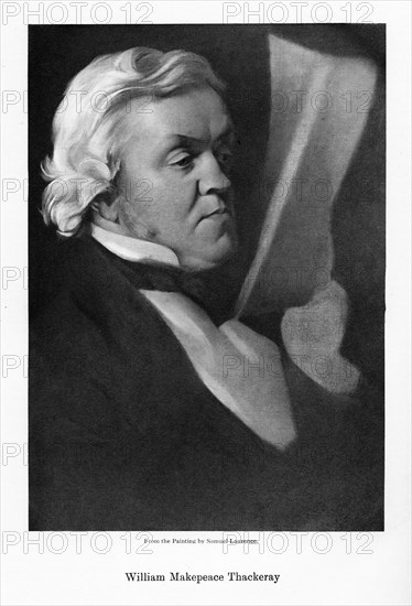 William Makepeace Thackeray, English novelist, c1864.Artist: Samuel Laurence