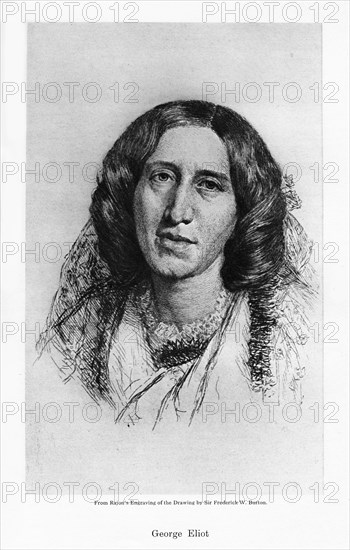 George Eliot, English novelist, 19th century. Artist: Frederic William Burton