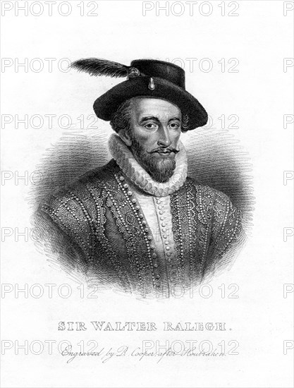 Sir Walter Raleigh, writer, poet, courtier and explorer, (19th century). Artist: R Cooper