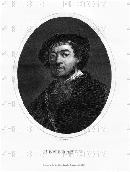 Rembrandt, Dutch painter, 1826. Artist: J Pass