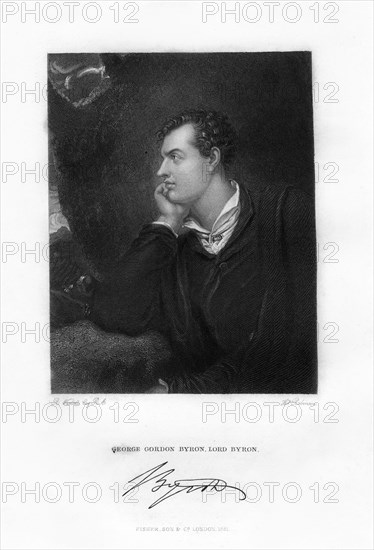 Lord Byron, Anglo-Scottish poet, c1813, (1831). Artist: H Robinson