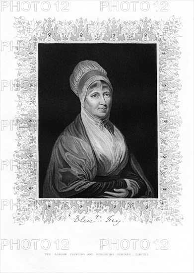 Elizabeth Fry, British philanthropist, 19th century.Artist: J Cochran