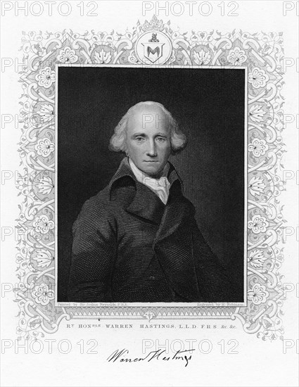 Warren Hastings, the first governor-general of British India, 19th century. Creator: H Robinson.