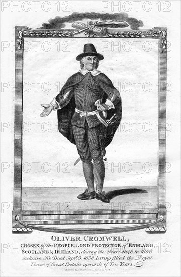 Oliver Cromwell, English military leader and politician, 1706. Creator: Unknown.