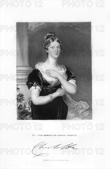 Princess Charlotte, 19th century.Artist: W Fry