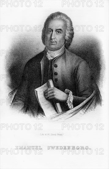 Emanuel Swedenborg, Swedish scientist, philosopher and mystic, (1854). Artist: Unknown