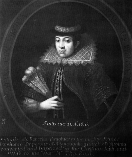 Pocahontas, 1616. Artist: Unknown