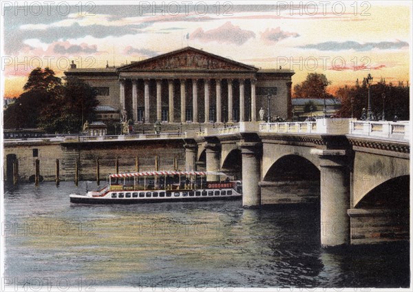 La Chambre des Deputes and the Pont de la Concorde, Paris, c1900. Artist: Unknown