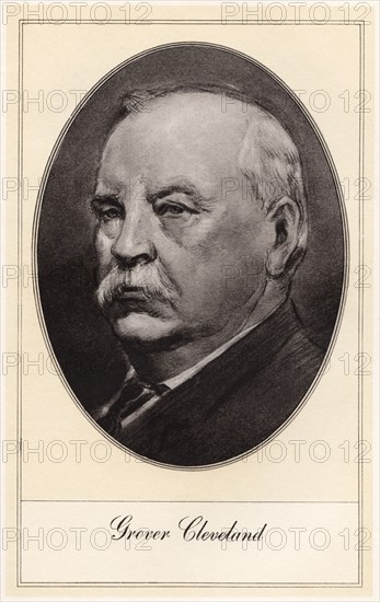 Stephen Grover Cleveland, 22nd and 24th President of the United States, (early 20th century).Artist: Gordon Ross