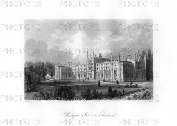 Wesleyan Institute, Richmond, 19th century.Artist: Henry Adlard