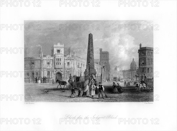 'School for the Indigent Blind', Southwark, London, 19th century.Artist: TA Prior