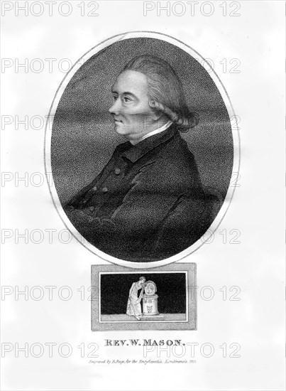 Reverend William Mason, English poet, editor and gardener, (1815).Artist: R Page