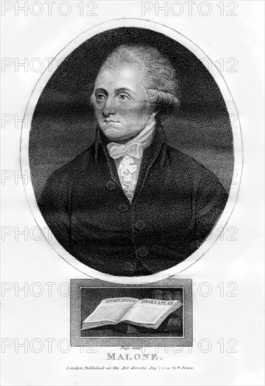 Edmund Malone, Irish Shakespearean scholar, (1815).Artist: Page