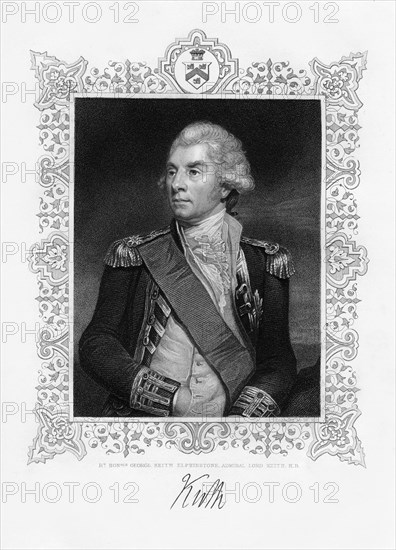 George Keith Elphinstone, 1st Viscount Keith, British admiral, 19th century.Artist: W Holl